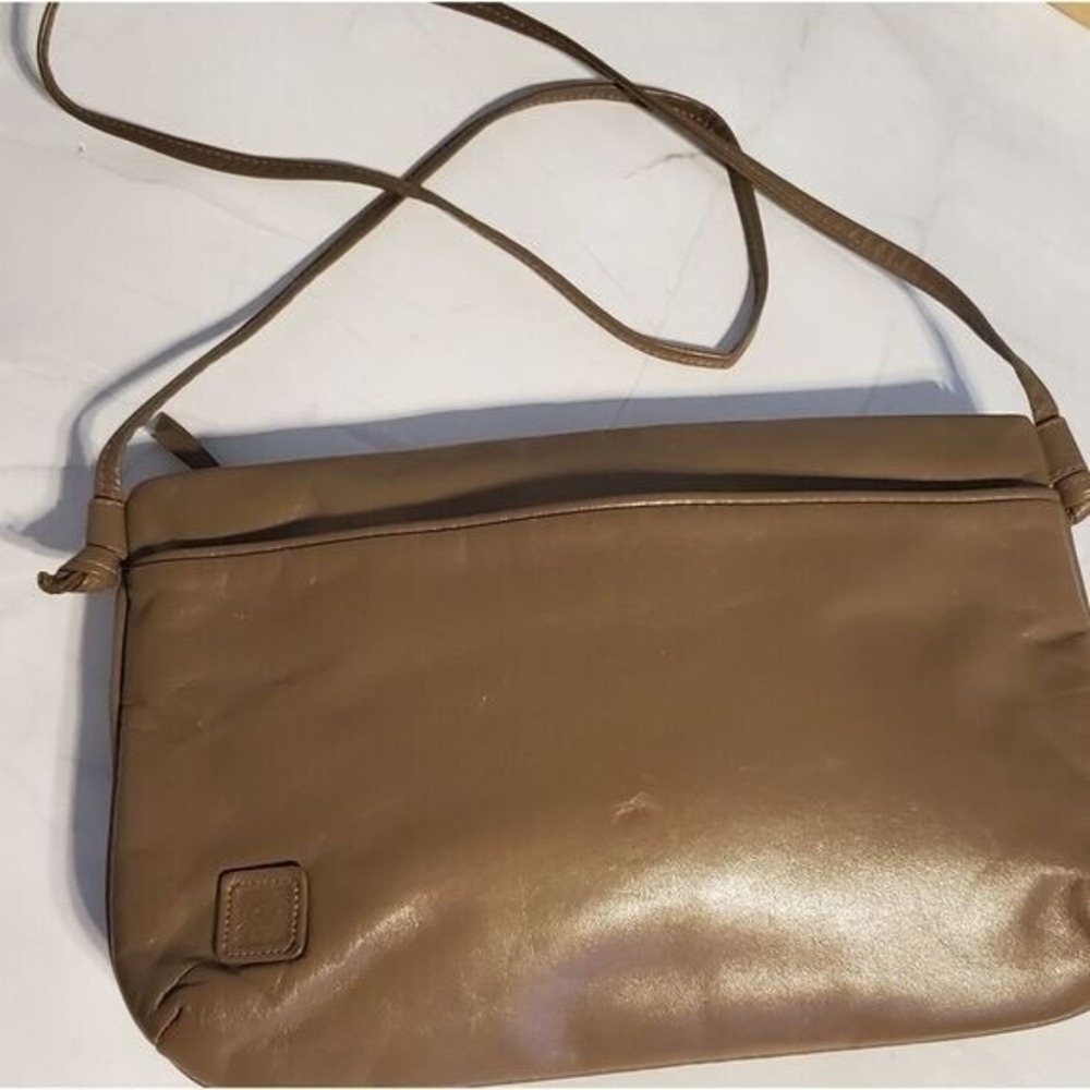 Anne Klein Purse Brown Crossbody Minimalist Vintage Look Quiet Luxury Old Money
